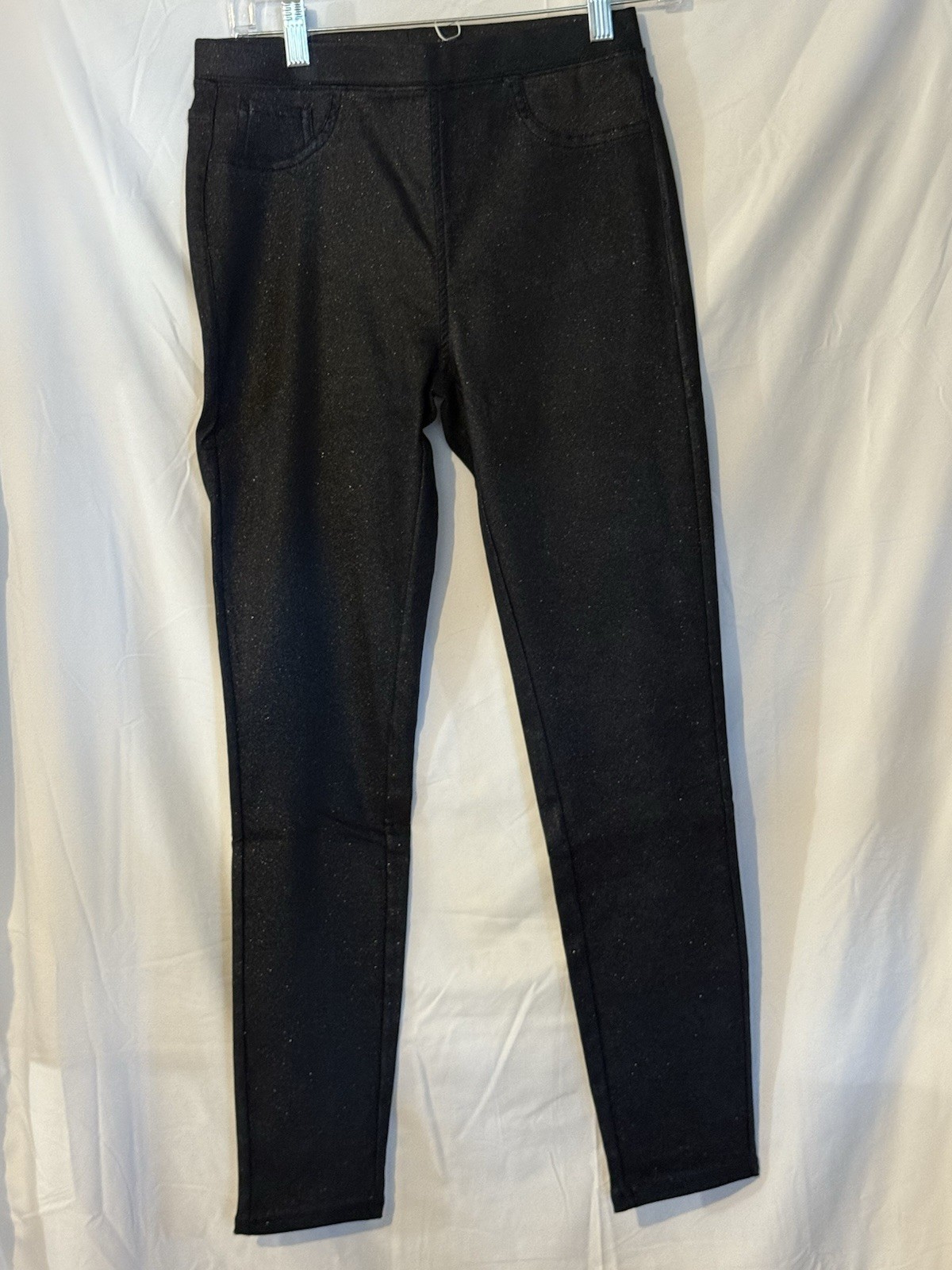Tractr Sequin Pull On Jeans 6/28 Navy High Rise Skinny NWT