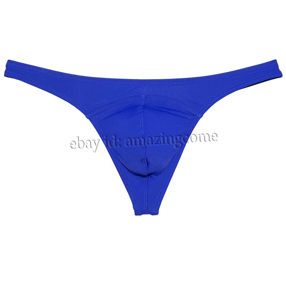 Men’s Matte Swimming Cloth T-back Smooth Thong Underwear Elastic Bikini Tangas