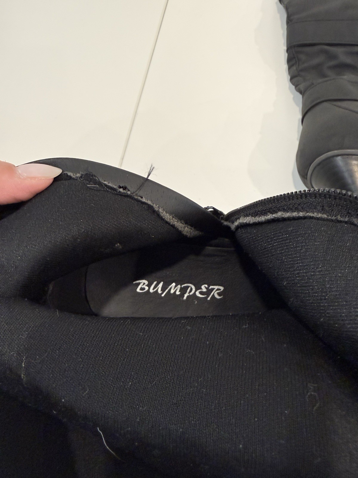 Brand New – Bumper Chika01 Black Synthetic PU High Boots Size 8