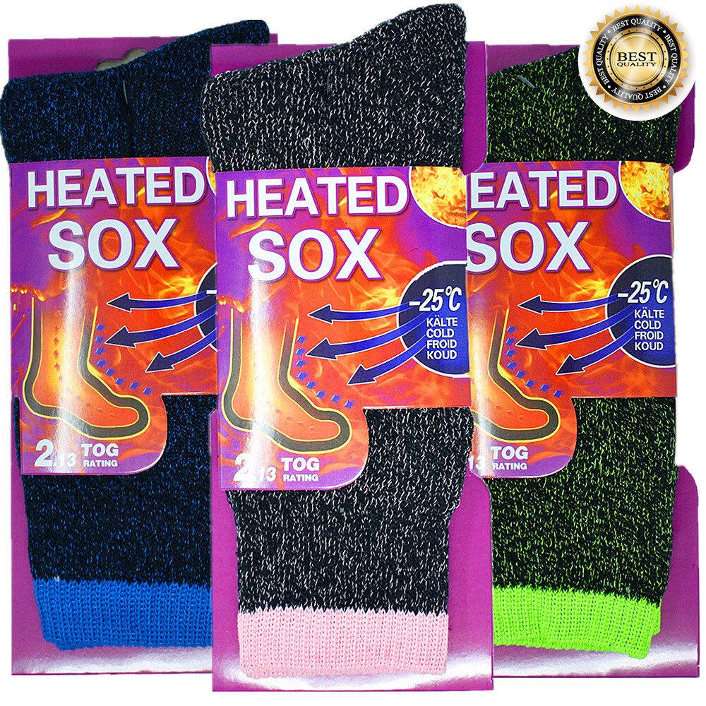 3-12 Pairs Womens Winter Thermal Heavy Duty Heated Sox Insulated Warm Socks 9-11
