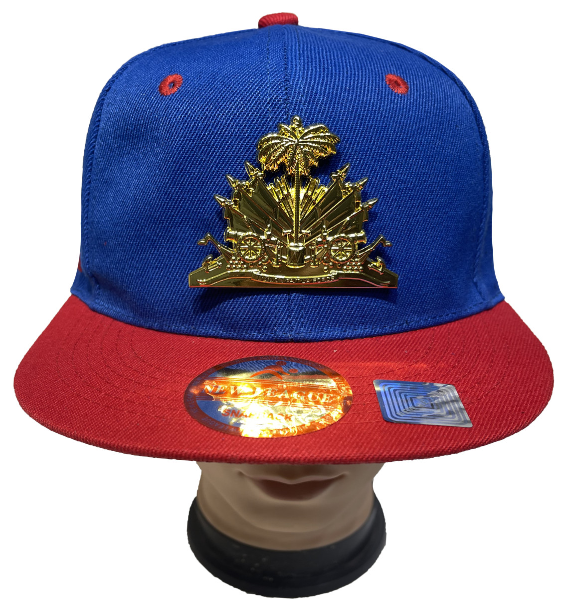 HAITI FLAG METAL GOLD LOGO Hip Hop Snapback Adjustable Baseball Cap Hat Lot 1-12