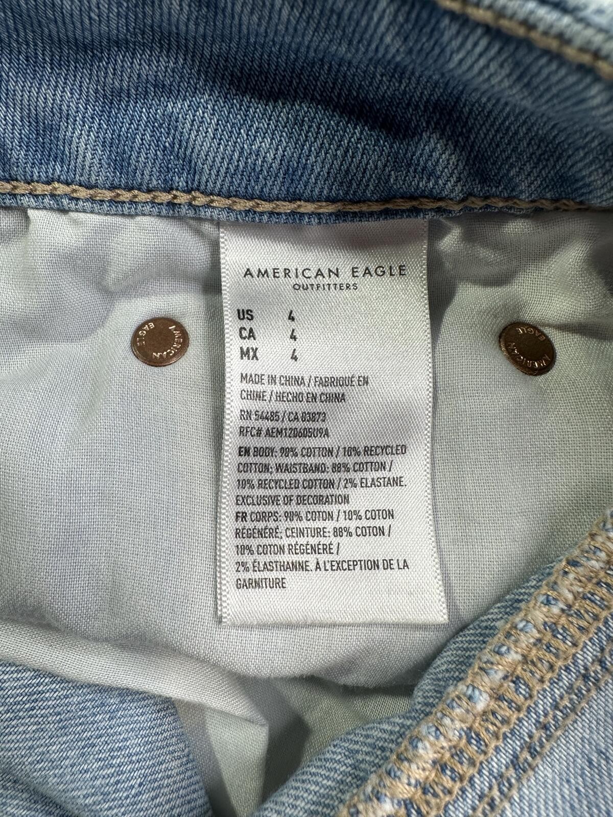 American Eagle Cargo Denim Midi Skirt Light Wash Size 4 Y2K Utility