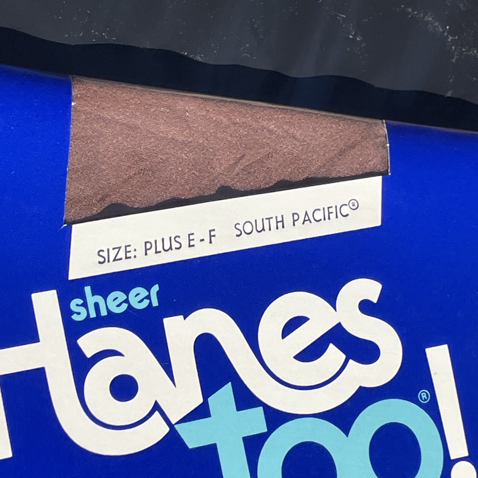 HANES TOO Sheer PANTYHOSE South Pacific Style 116 Size Plus EF Reinforced Toe
