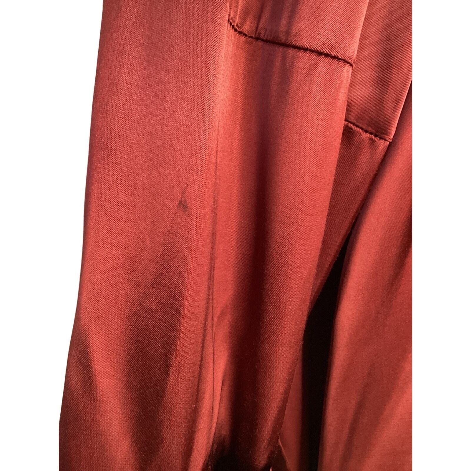 Tanya Taylor One Shoulder Mini Dress Womens 12 Burgundy Good Satin Asymmetrical