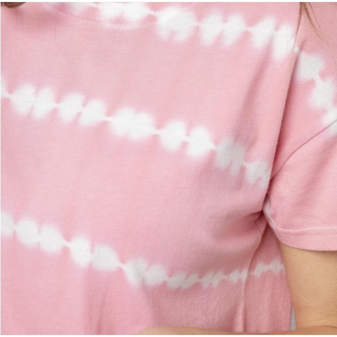 RAILS Women’s Roman Cotton Tee in Pink Waves Tie Dye-Size Small