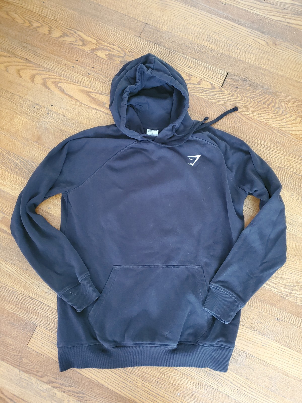Gymshark Hoodie Womens Black Pullover Logo Athleisure Comfort Running Gym