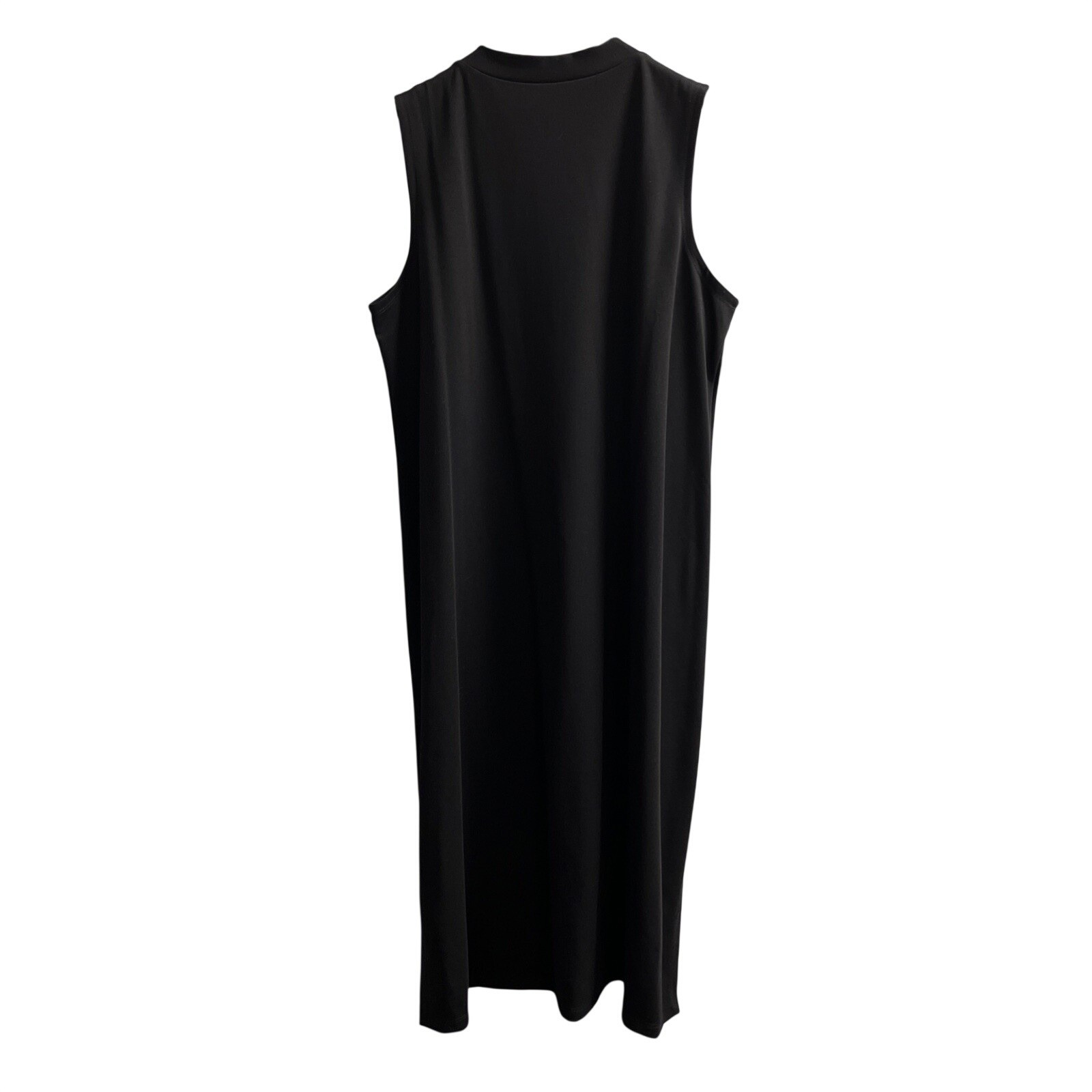 Eileen Fisher Dress Black Flex Tencel Ponte Size XL Capsule Minimalist Neutral