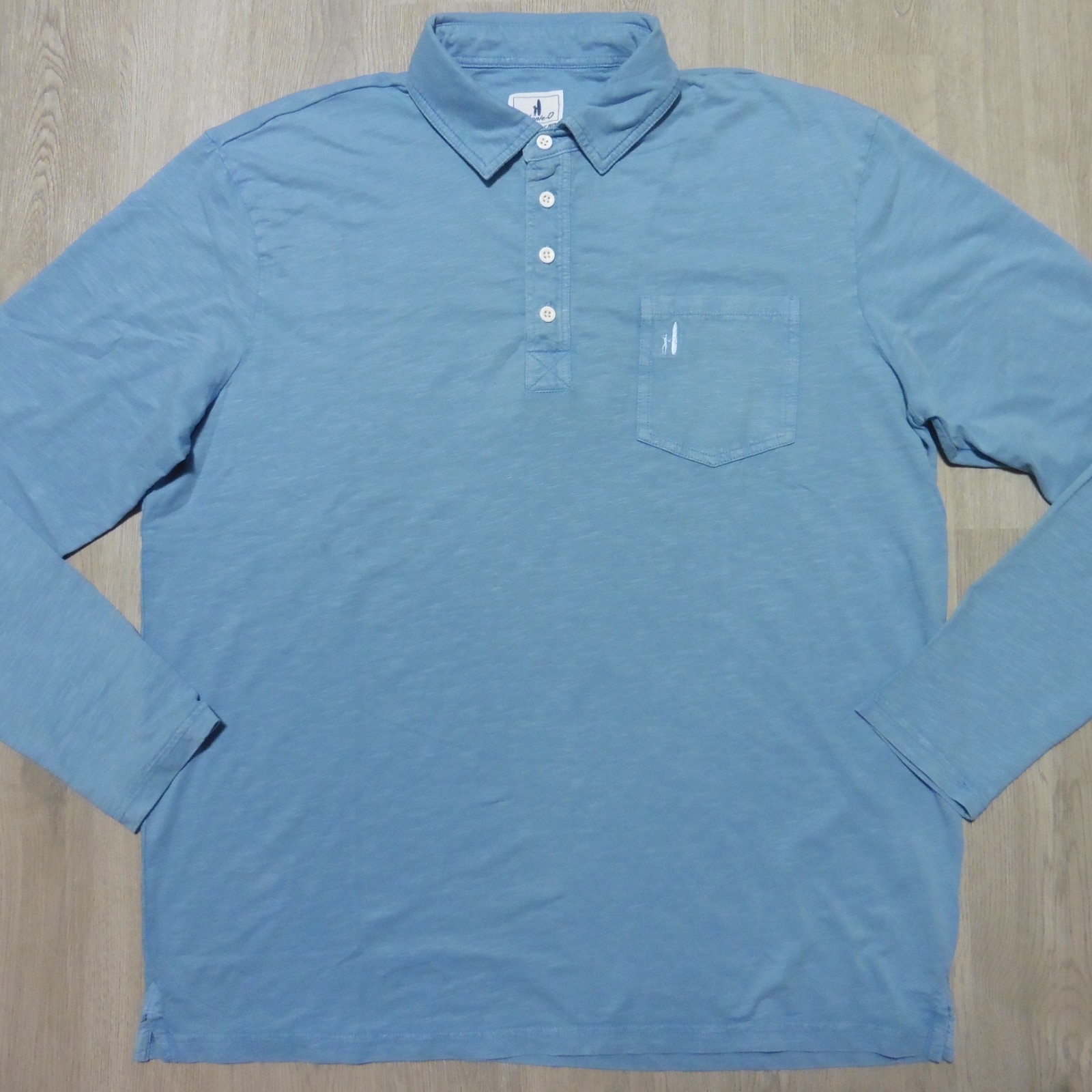 JOHNNIE O Mens COASTAL WASH POLO SHIRT LONG SLEEVE ORIGINAL 4-BUTTON GOLF