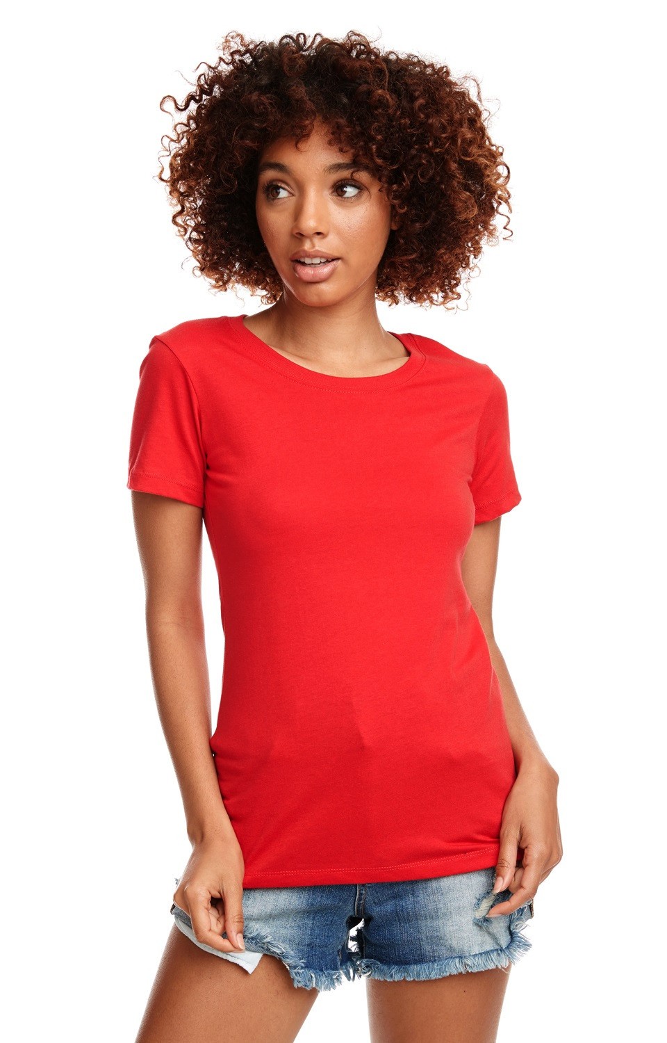 Women’s Basic Fitted T-Shirts Short Sleeves Cotton Assorted Color Plain Tees Set