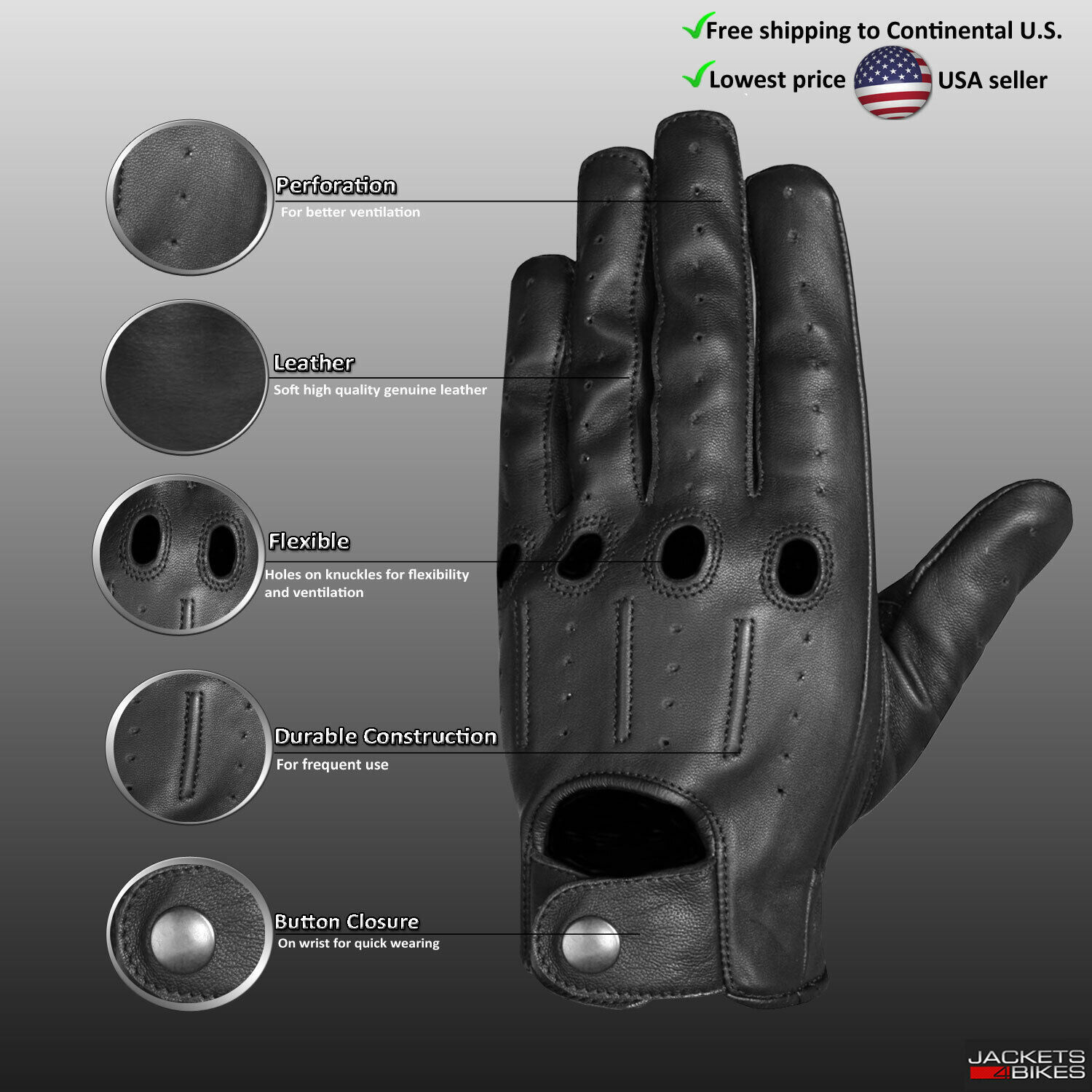 Mens Transporter Genuine Lambskin Aniline Leather Driving Gloves