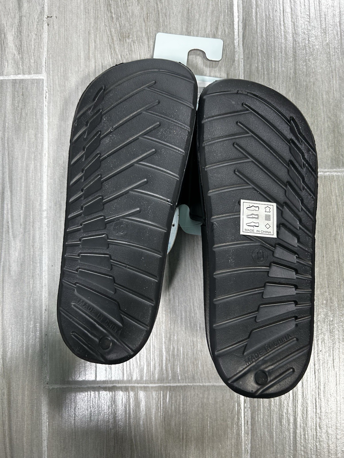 AIR BALANCE Women’s Black Slide Sandals Synthetic Upper Slip-On Logo US 10