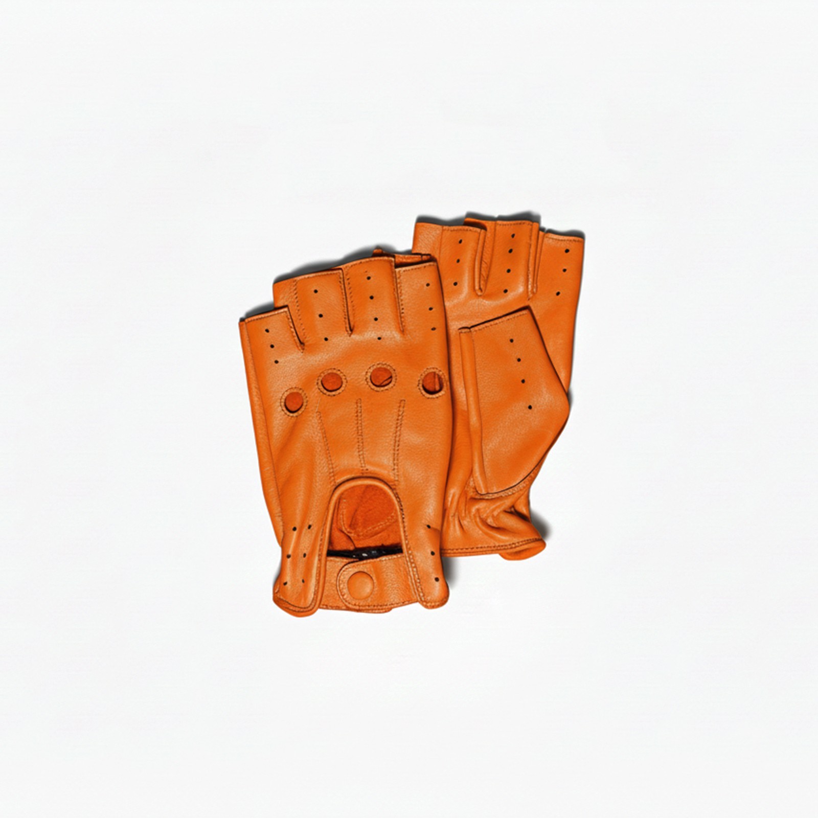 Fingerless 100% Genuine Leather Driving Gloves Chauffer Swift Wears