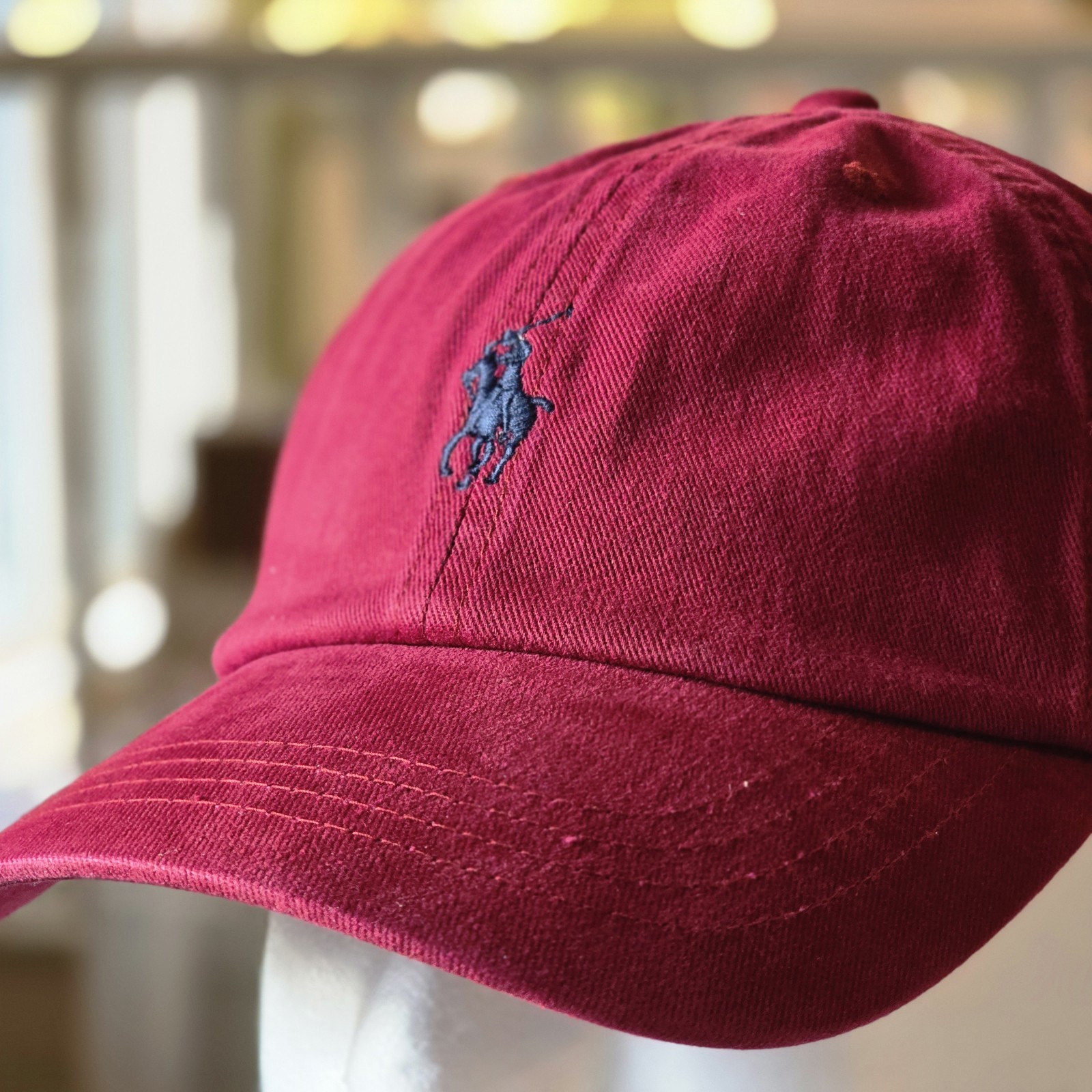 Polo Ralph Lauren Men’s One Size Cotton Chino Adjustable Ball Cap Maroon Wine