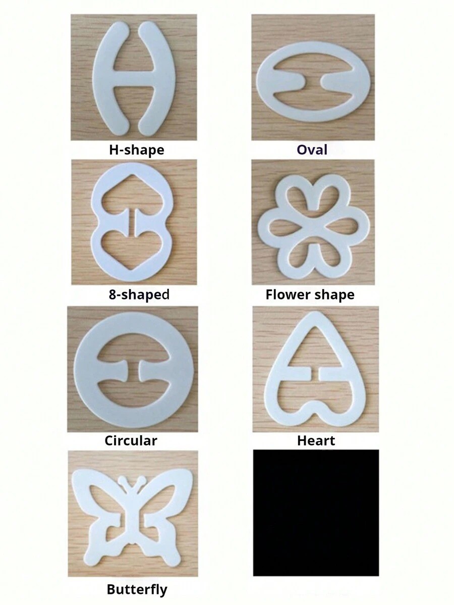4/12PCS Invisible Bra Strap Clips Non-Slip Shoulder Buckle Multi-Style Bra Strap