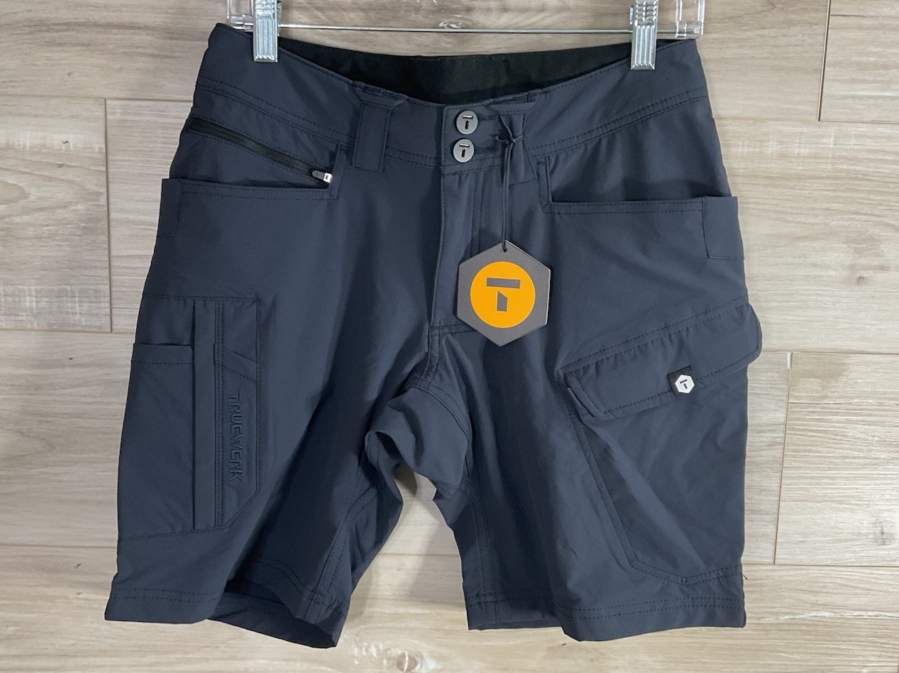NEW TRUEWERK Men’s T1 Werkshort Cargo Shorts Workwear Navy Size 28 Short Hiking