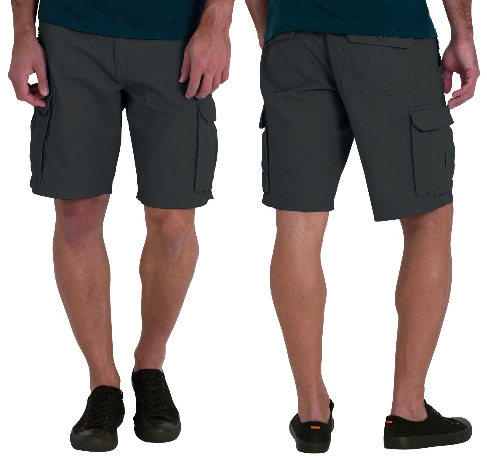 Mens Cotton Cargo Shorts Relaxed Fit Outdoor Hike Sports, Multi-Pocket Half Pant