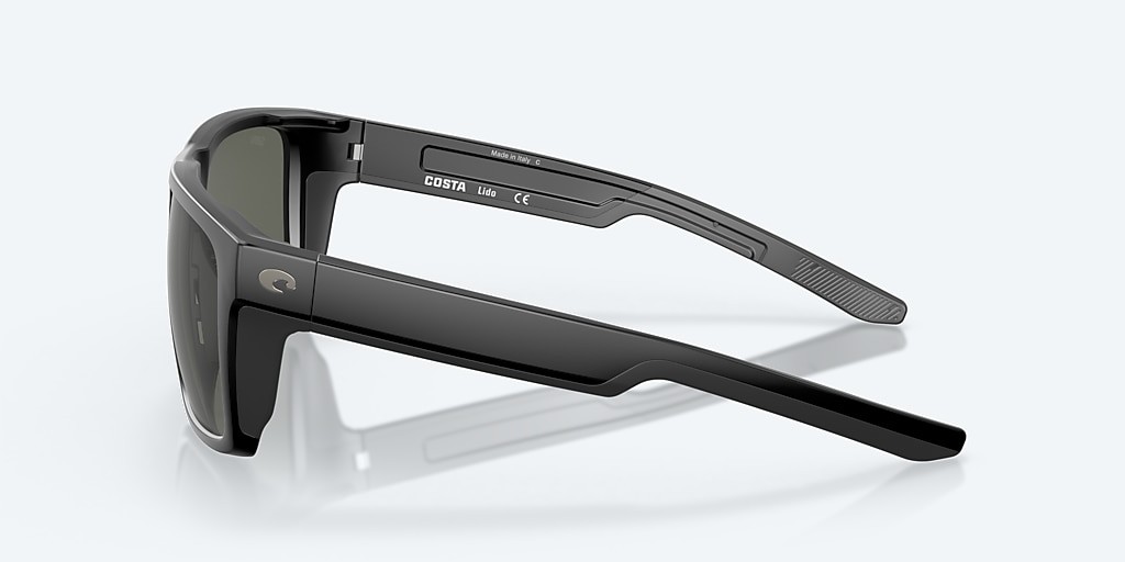 Costa Del Mar Lido Matte Black/Gray 580G Polarized 57 mm Sunglasses