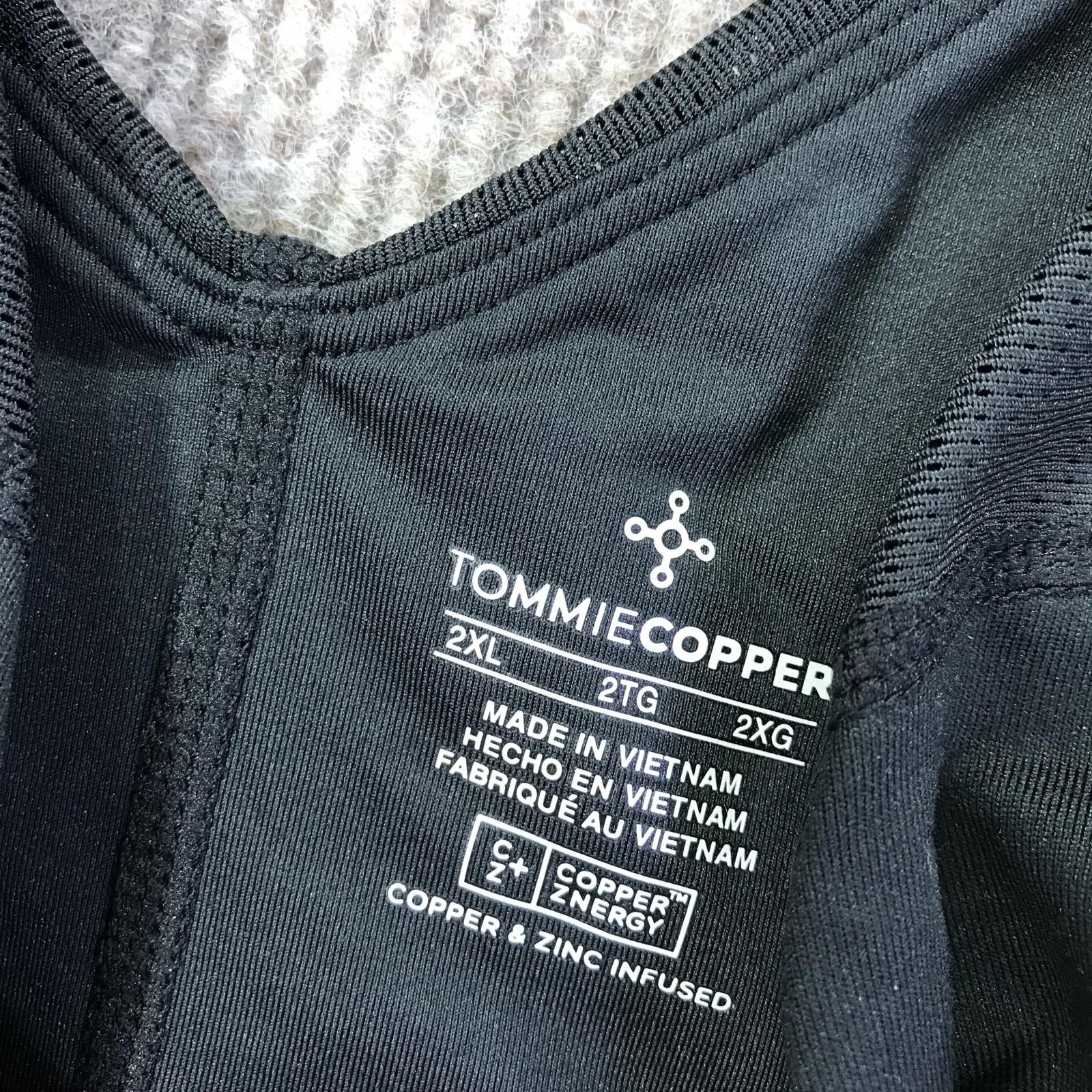 Tommie Copper Sport Bra Womens 2XL Black Shoulder Support Activewear Gym Comfort