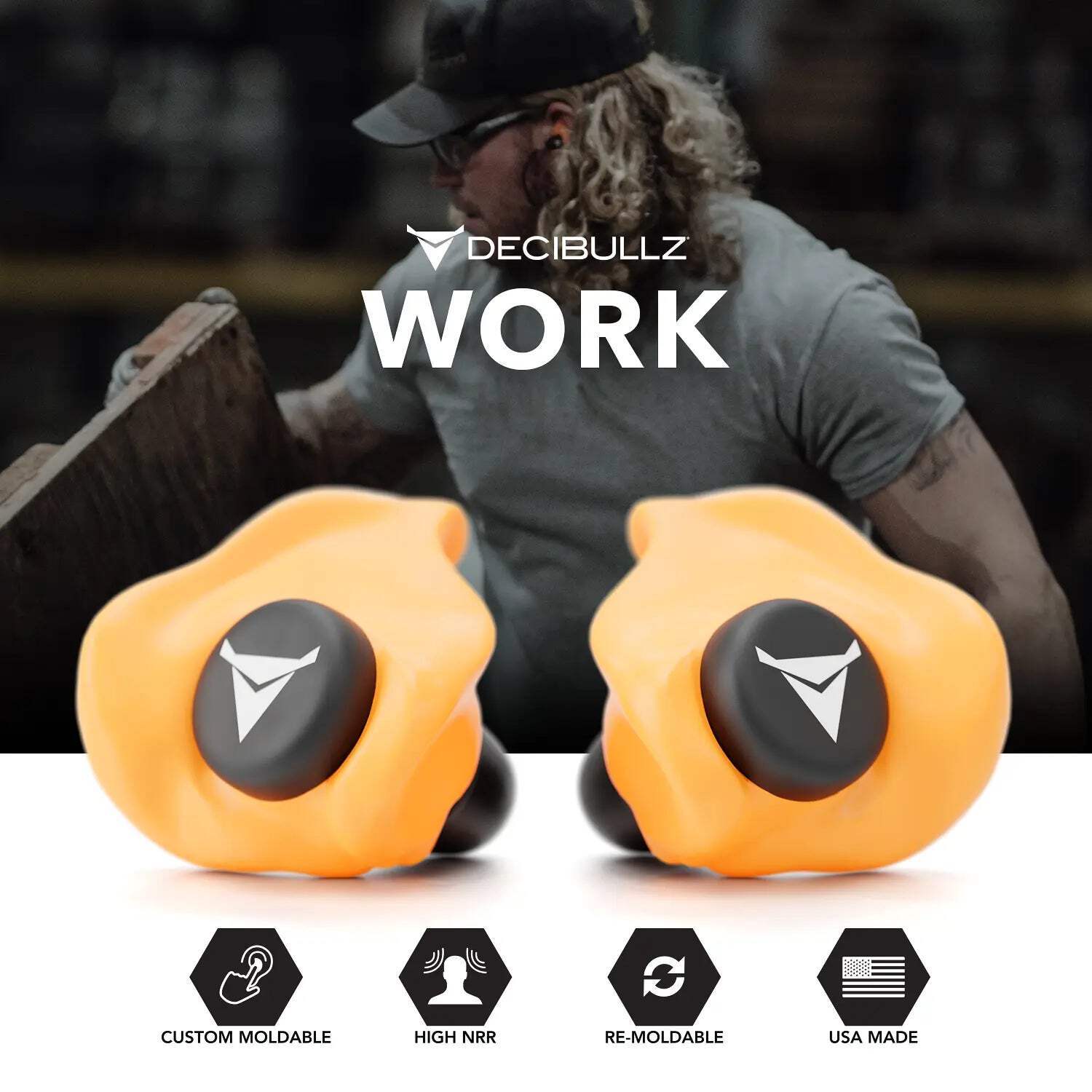 Custom Molded Earplugs 31dB NRR Pro-Pack with Case and Lanyard