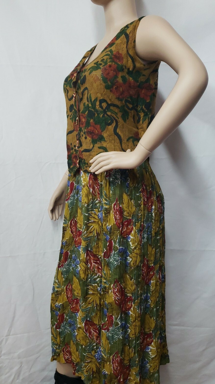 Regardel Carol XXX VINTAGE SIZE M Floral Modest Secretary Women’s Midi Dress # C