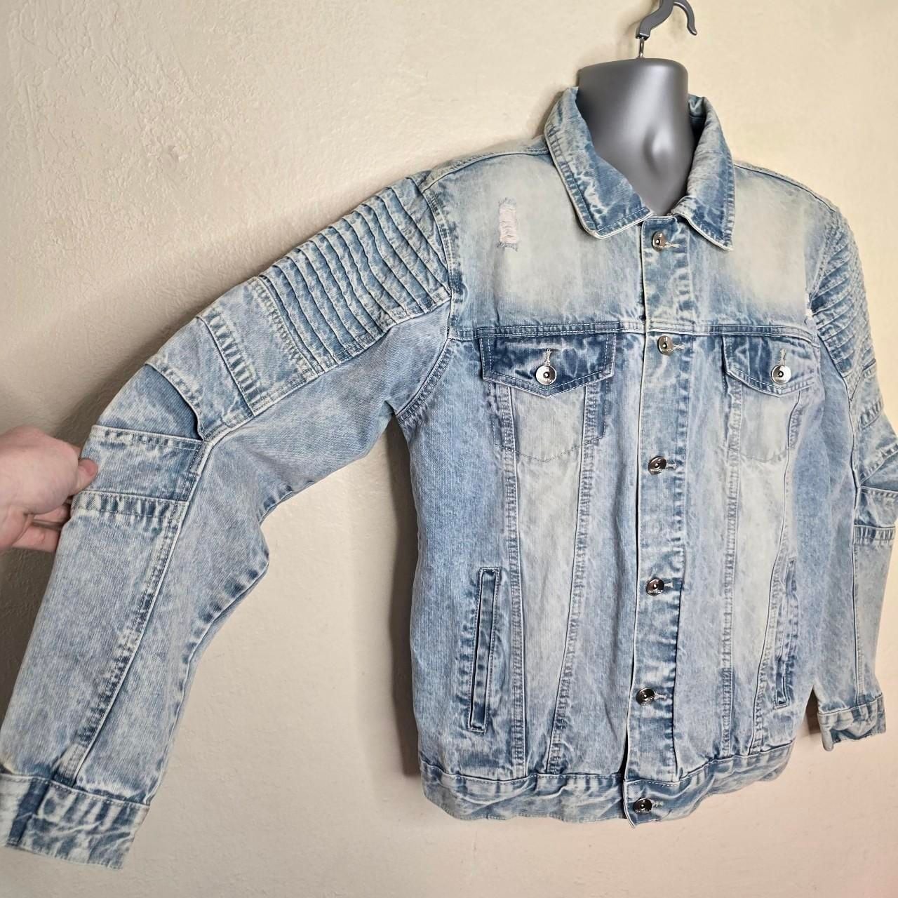 Southpole Moto Acid Wash Denim Jacket