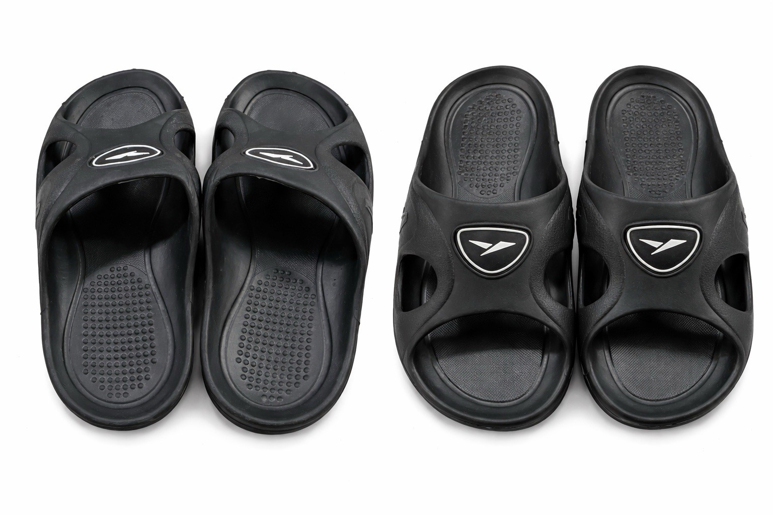 Men Casual Black Slip On Slide Open Toe Sandals Summer Synthetic