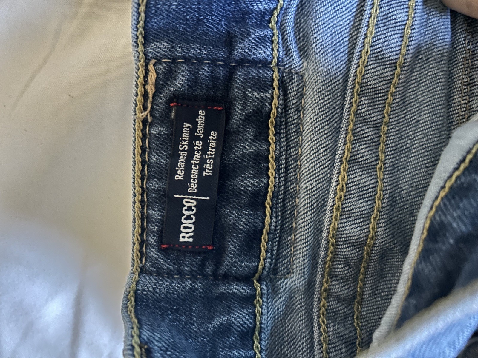True Religion Men’s Rocco Relaxed Skinny Fit Jeans, Size 38