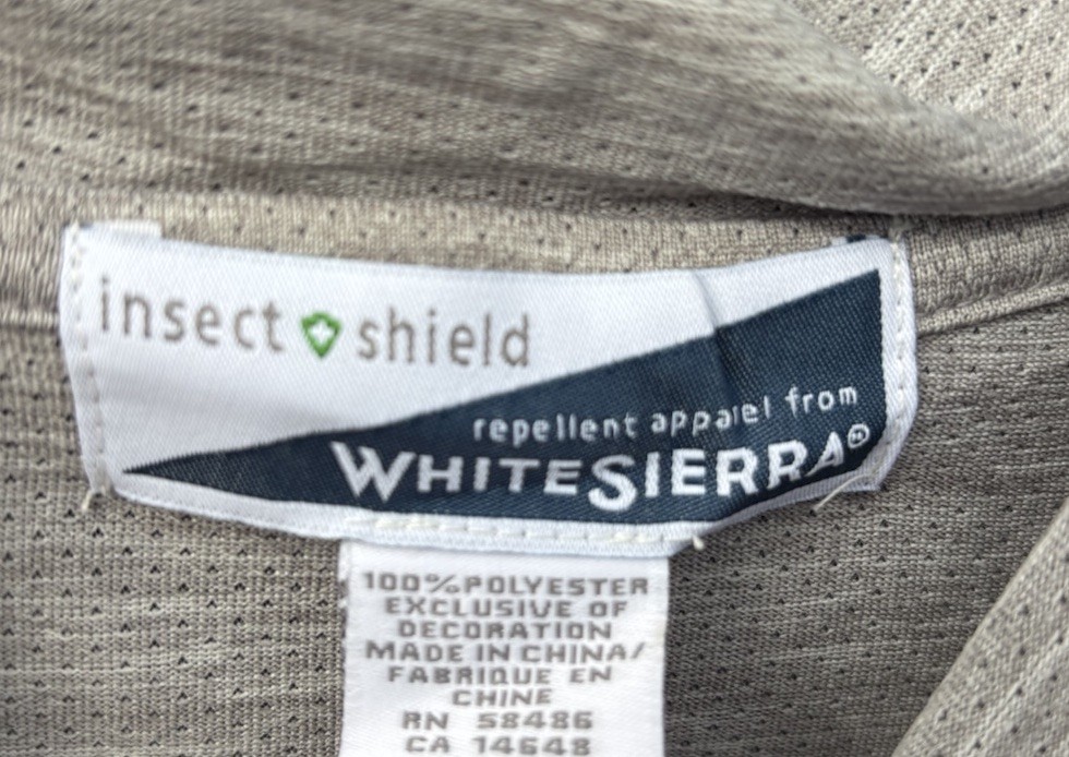 Insect Shield White Sierra Hood Pullover Gray Bug Free Base Camp Shirt