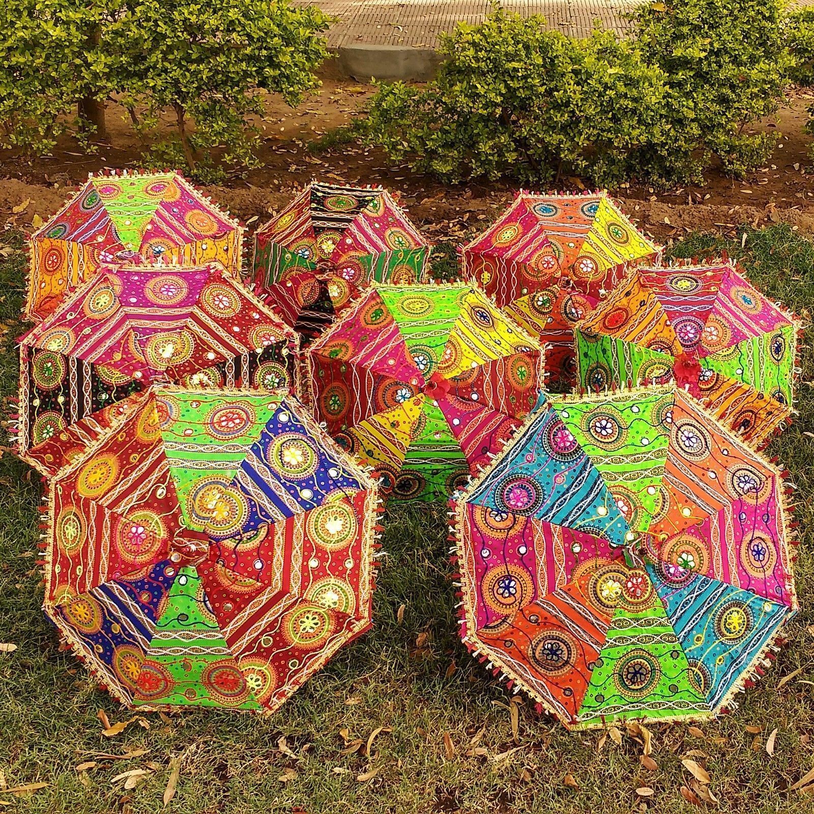 Parasols Indian Hippie Wholesale Lot of 10 Pcs Bohemian Umbrellas Decor