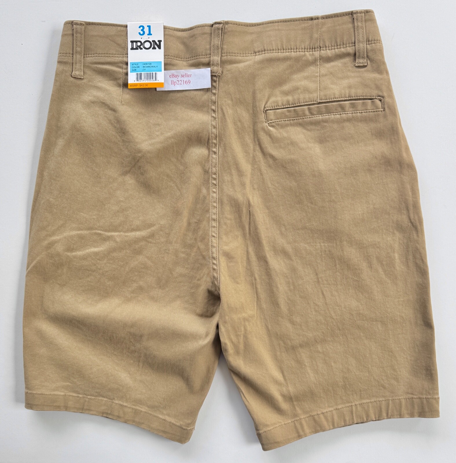 IRON CO Men’s Stretch Shorts (SIZE 31) Flex Waist Flat Front BOARDWALK New Tag!