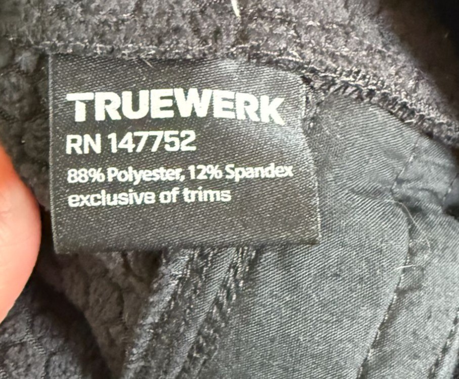 Truewerk T3 Pant Black Mens 42×32 Work Pants Technical Cargo Stretch Insulated