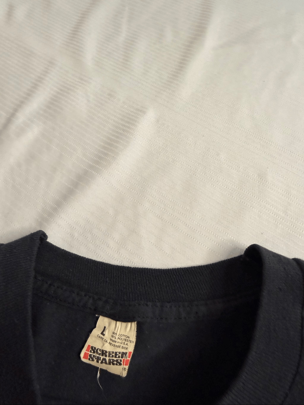 Rare 1980s Ramones Logo Screen Stars T-Shirt Richie Ramone Faded Black Large