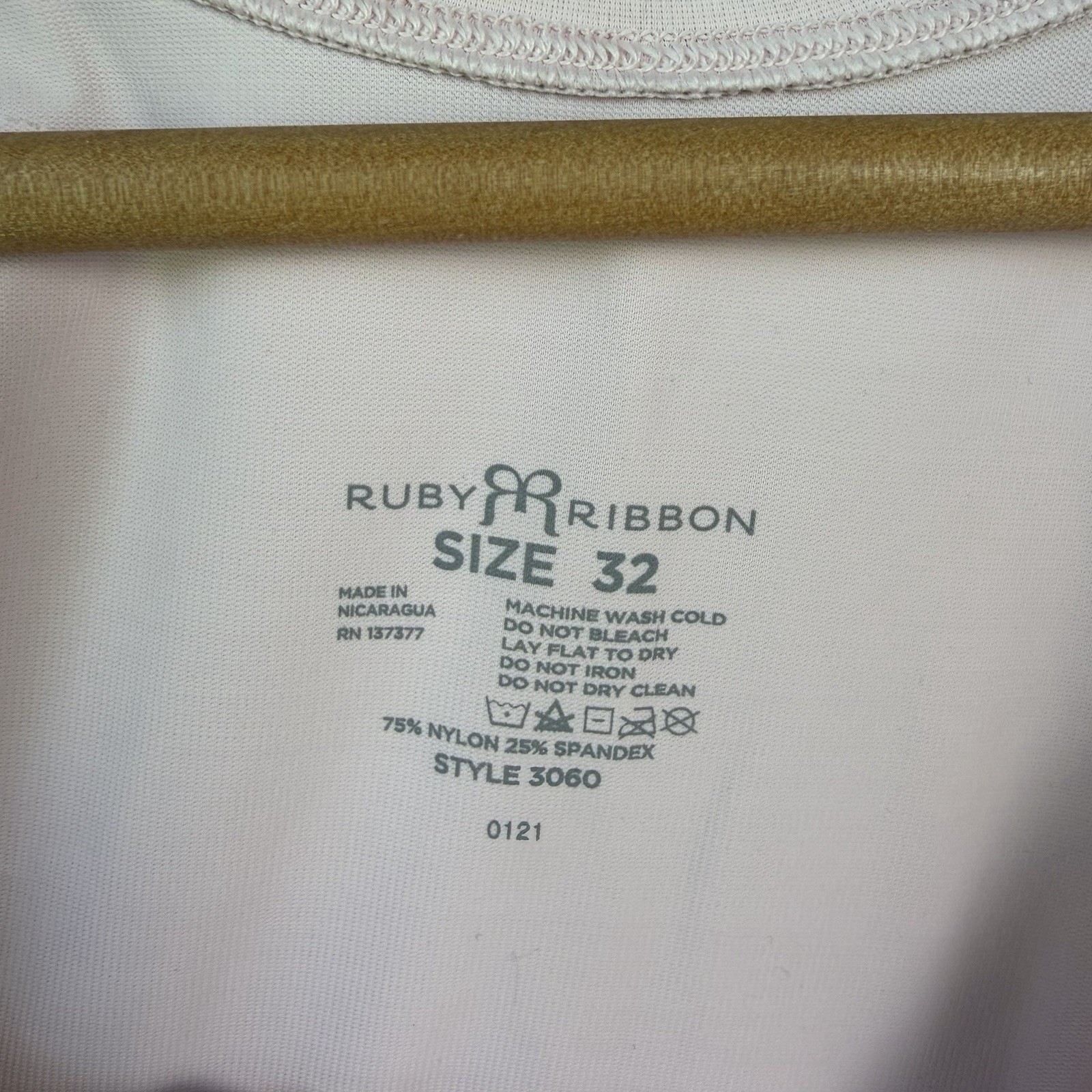 New W/O Tags Ruby Ribbon Athena Demiette Light Pink Women’s Size 32 Adjustable