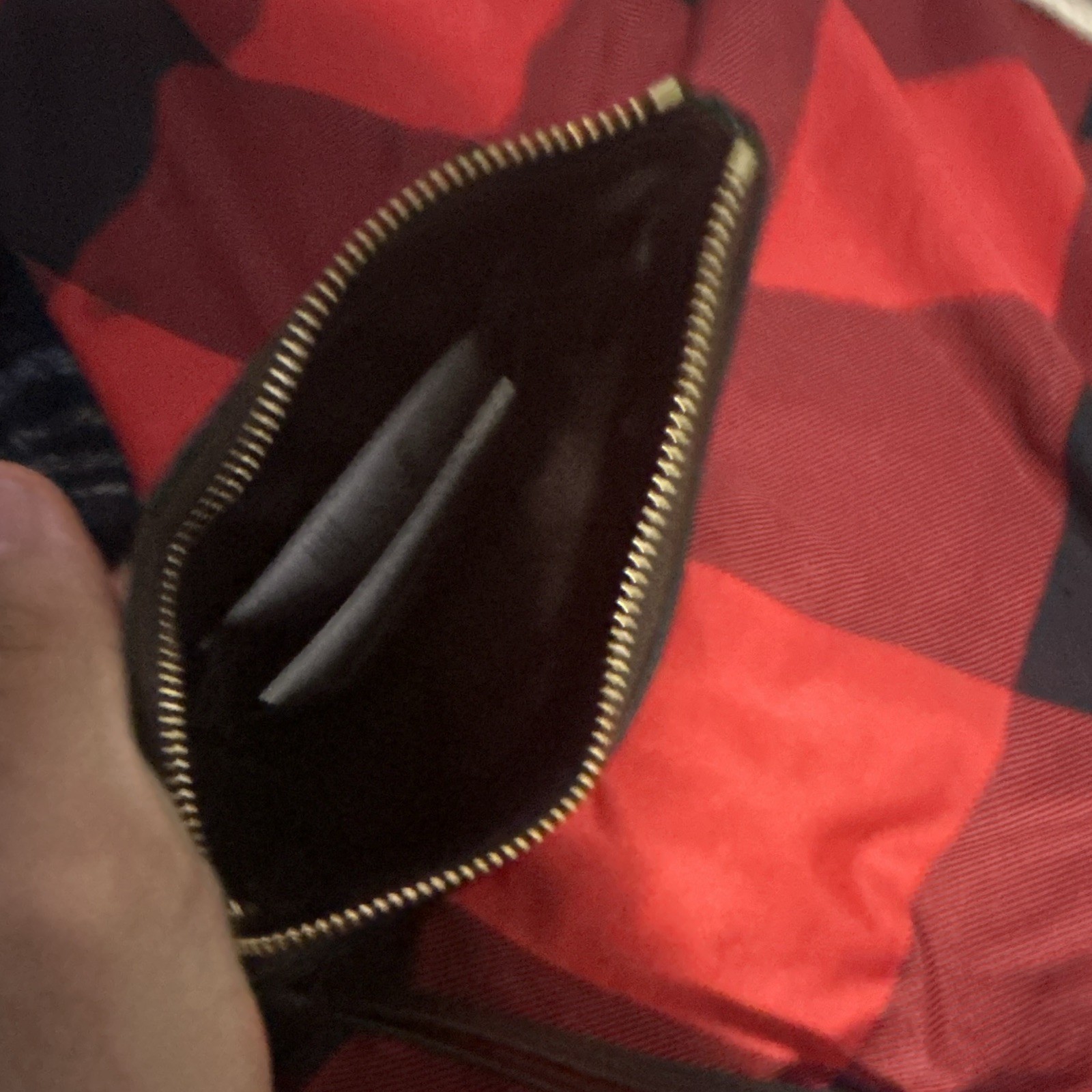Coach Black Zip Wristlet Wallet w/ Wrist Strap, Logo, Credit Card Slots