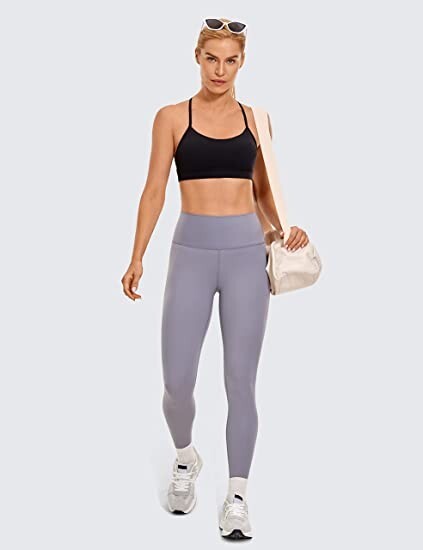CRZ YOGA Womens Sports Bra Y Back Padded Thin Straps, Yoga Bra, H166S