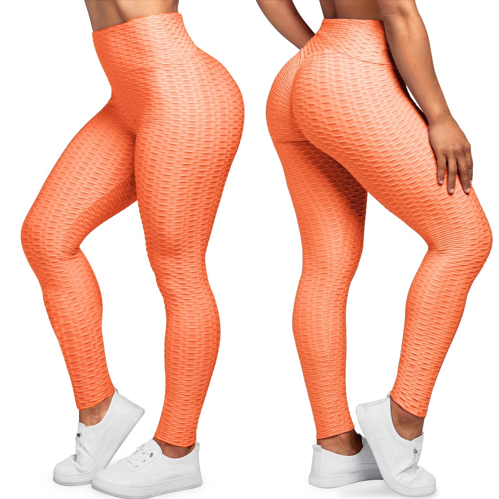 Women’s Butt Lifting Textured High Waist Ruched Scrunch Yoga Workout leggings