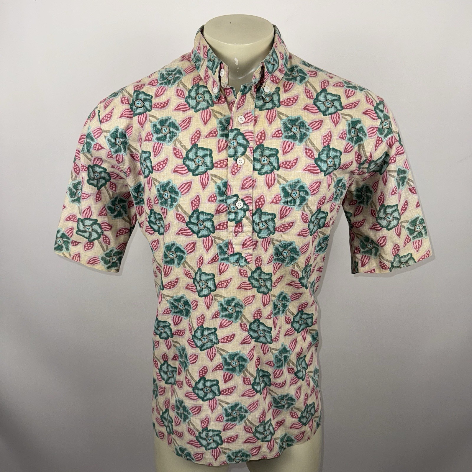 Vintage Reyn Spooner Shirt Mens XL Floral Print Cotton Pullover Style 80s 90s