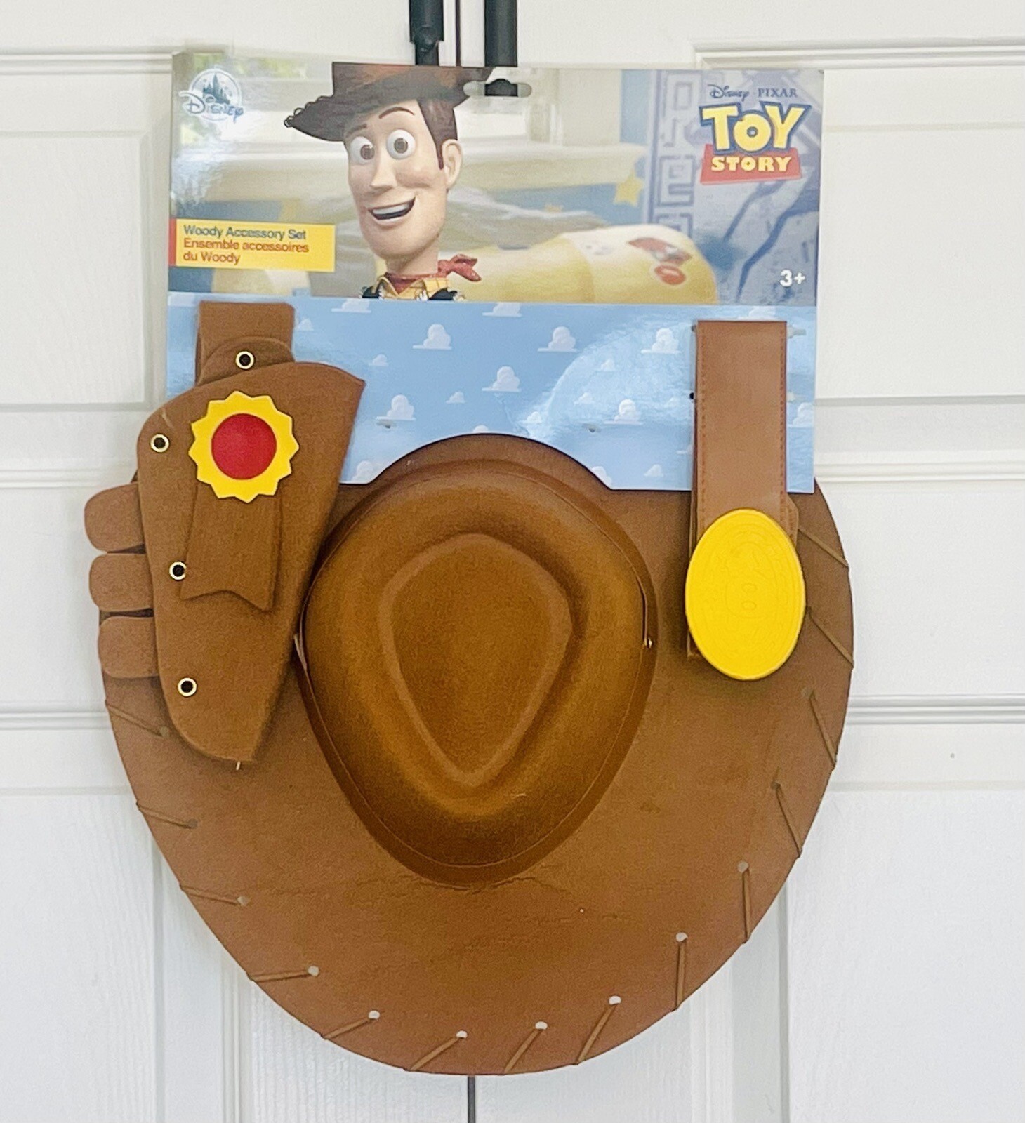 Disney Store Boys Woody Costume Accessory Set Hat Holster Belt Toy Story NEW