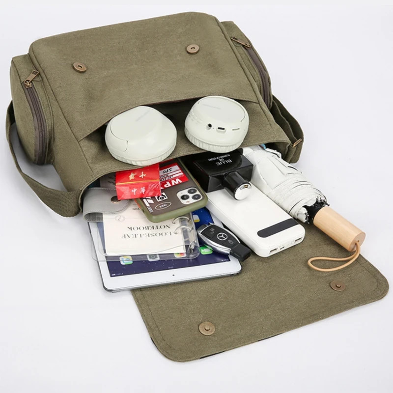 Sun Print Canvas Crossbody Bag for Women Large Capacity Shoulder Messenger