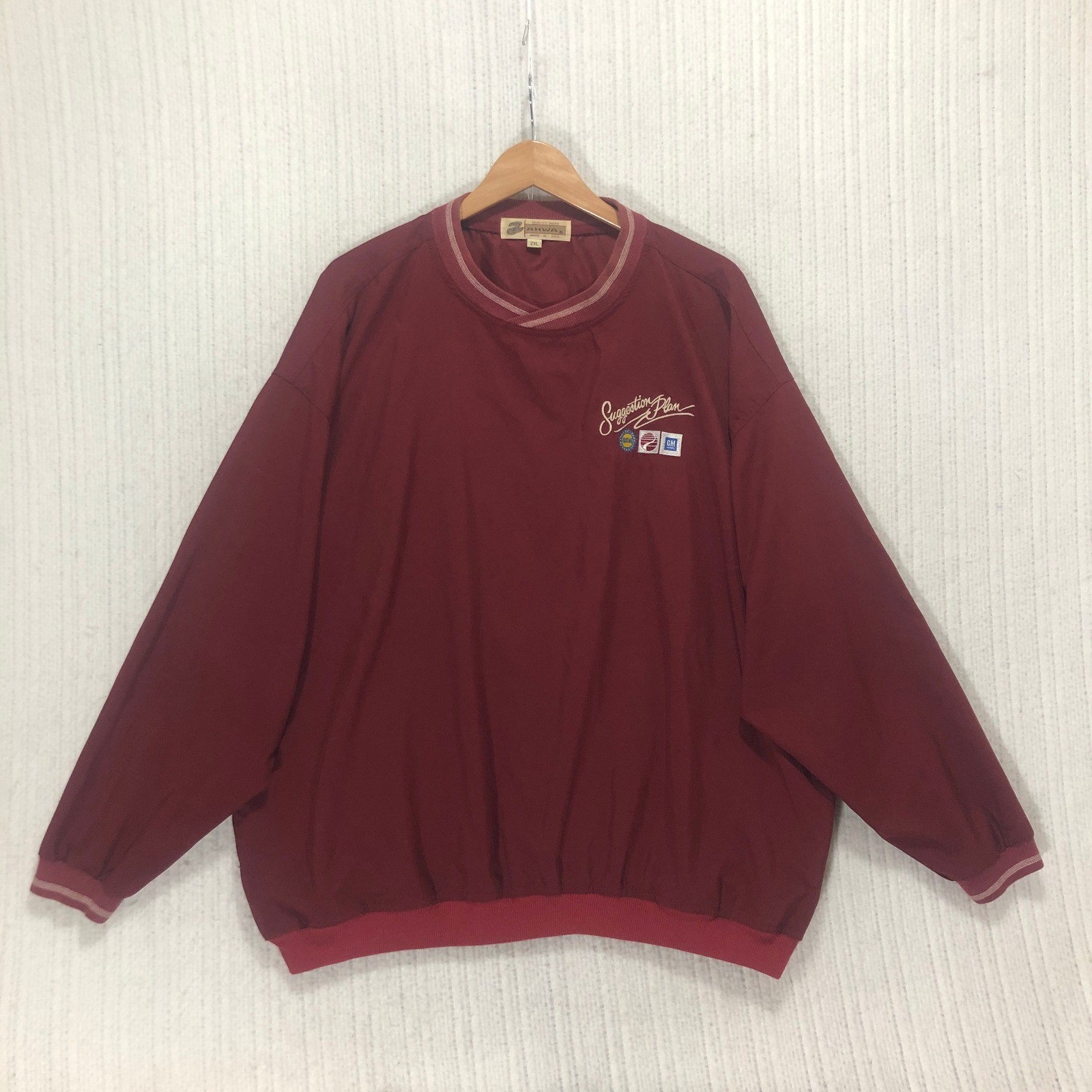 AHWA Quality Wear Maroon Suggestion Plan UAW GM Mens 2XL Pullover Jacket