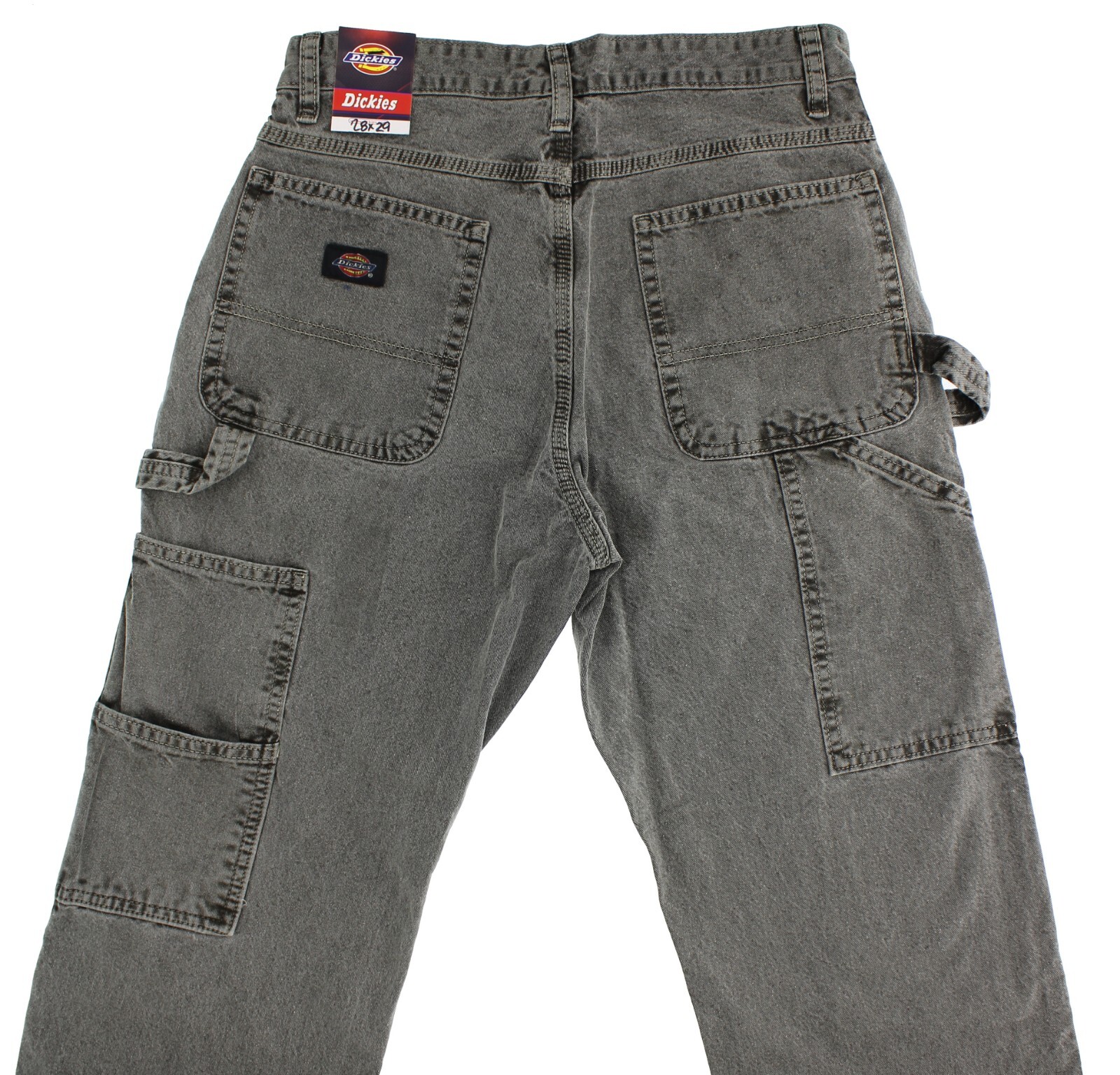 Dickies Men’s Carpenter Pants Double Stitch, Multiple Pockets, 2 Tool Loops Deni
