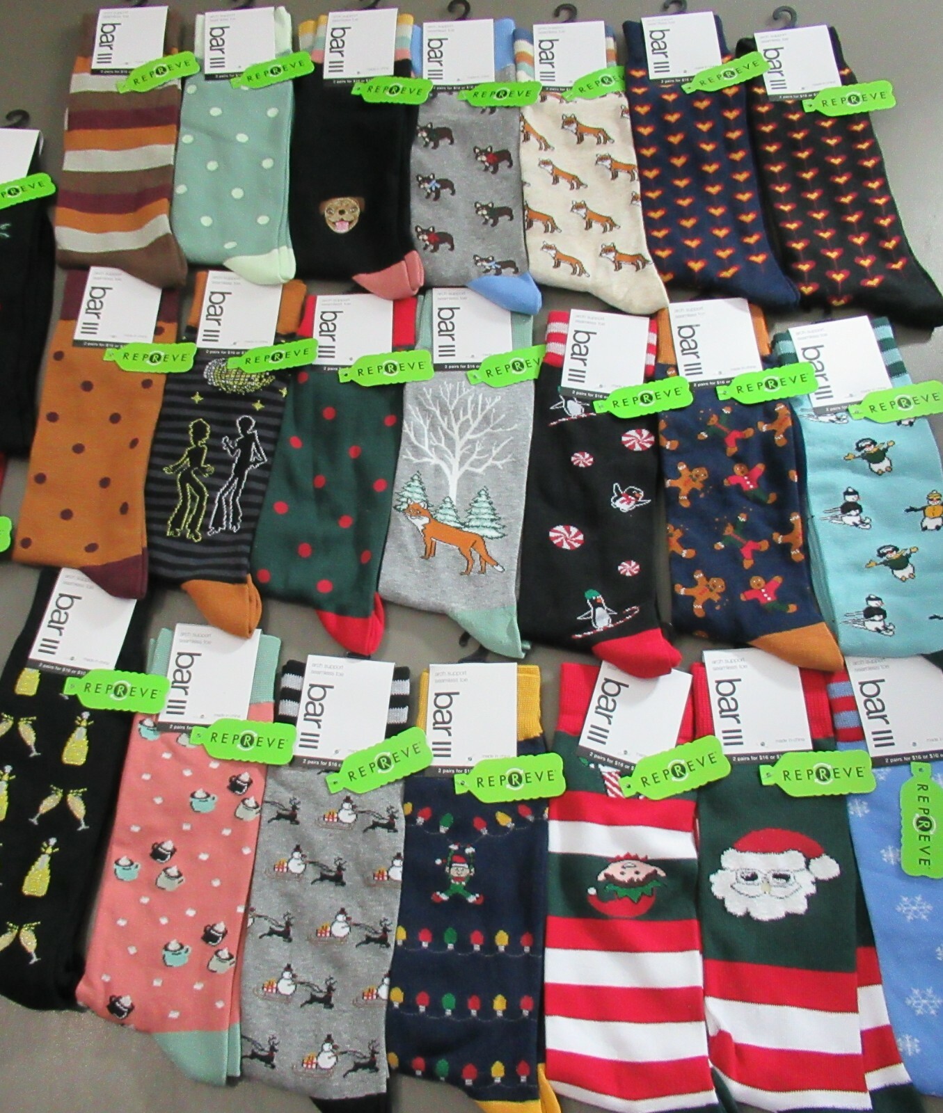 Bar III Men’s 1-Pair Novelty Socks, Assorted Patterns and Colors, Shoe Size 7-12
