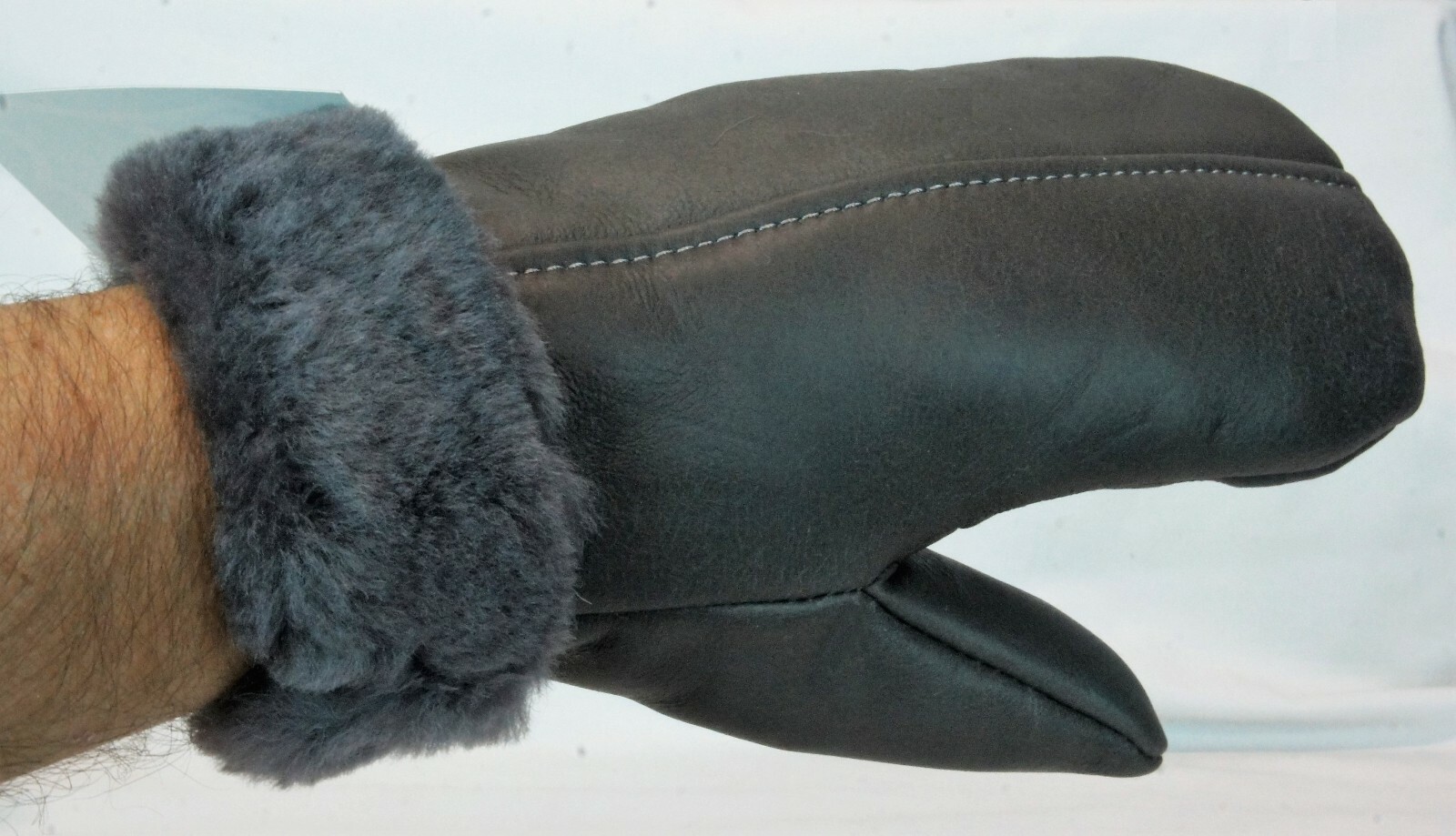 4 COLOR REAL GENUINE SHEEPSKIN SHEARLING LEATHER MITTENS UNISEX Fur Winter S-2XL