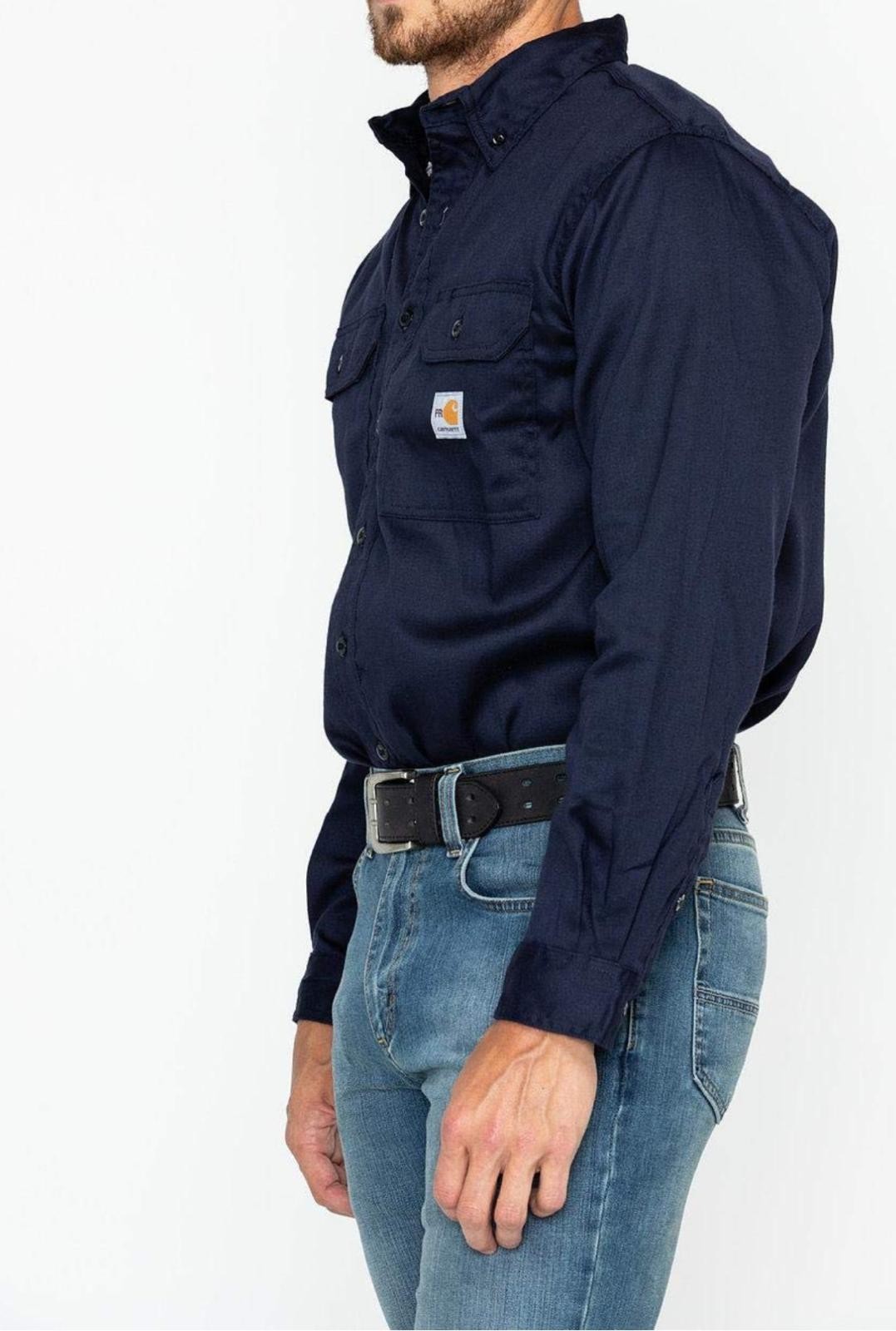 Carhartt Long Sleeve FR Fire Resistant Shirt blue