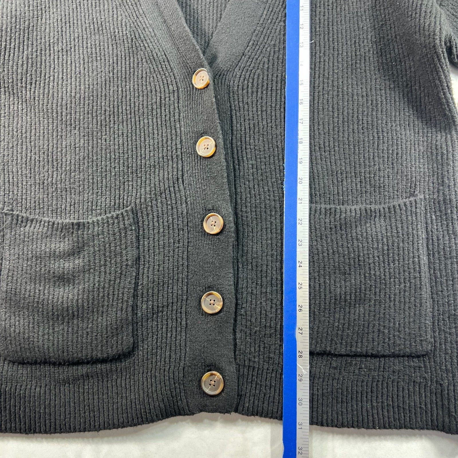On 34th Cardigan Sweater Womens Plus Size 2X Black Long Sleeve Pockets New
