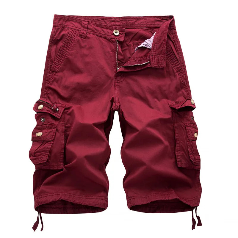 Men’s Cargo Shorts Casual Solid Multi-Pocket, Color Options