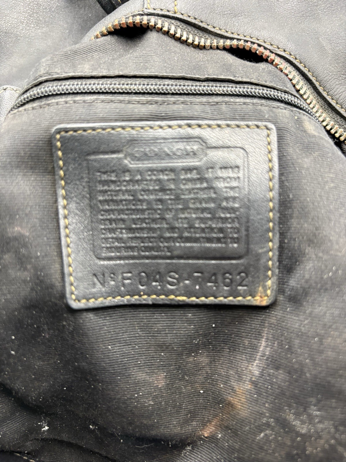 Coach 7462 Legacy Hamilton Black Leather Shoulder Bag Project/Replacement Parts