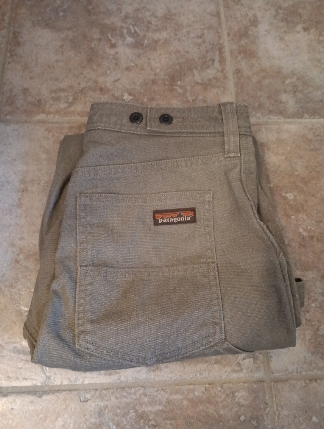 Patagonia All Seasons Hemp Canvas Double Knee Pants Women 6 Tan Hemp Blend