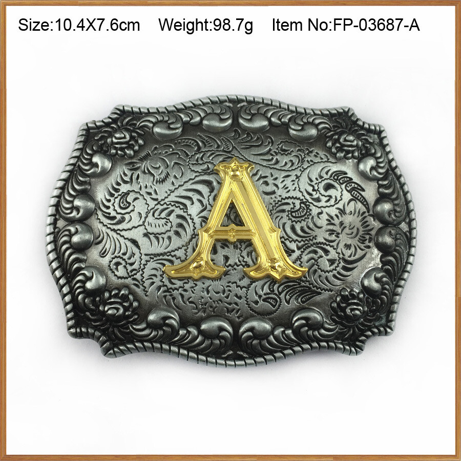 Initial Letter A to Z Western Cowboy Rodeo Belt Buckle USA Seller Free Shipping