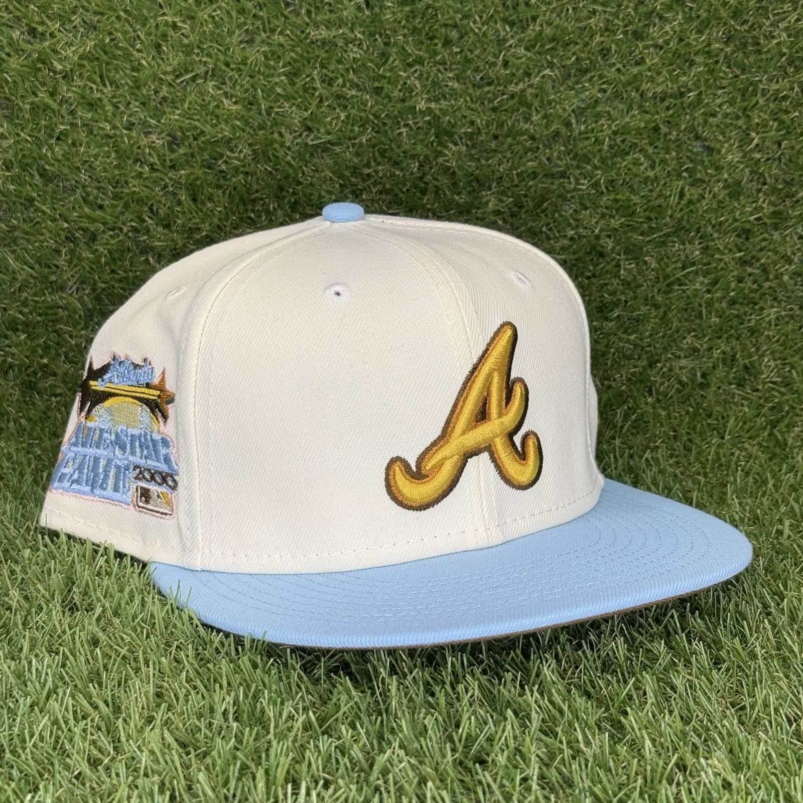 ANIMAL CROSSING HAT CLUB EXCLUSIVE ATLANTA BRAVES 2 TONE 2000 ASG PATCH FITTED